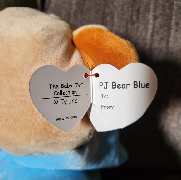 Ty plush, pj bear blue, 11" - Picture 4 of 4